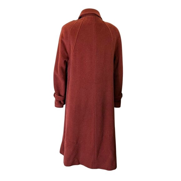 Vintage 50s 60s Furlaine Worumbo Clay Pink Red Mohair Wool Coat Overcoat Retro - Picture 4 of 5